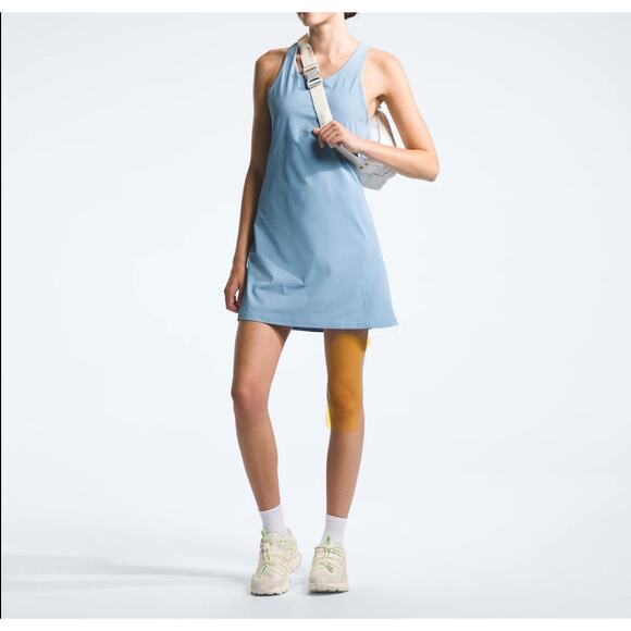 The North Face Dresses & Skirts - North Face Women’s‎ Arque Hike Dress Steel Blue Size Large Lined with Shorts NWT